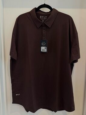 BYLT Basics Signature Polo in Plum